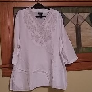 Soft cotton poly shirt tunic